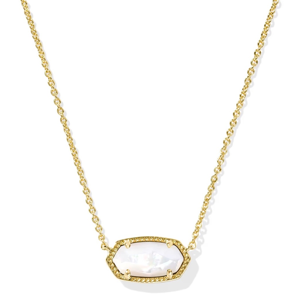 Kendra Scott Gold Necklace with Iridescent Pendant